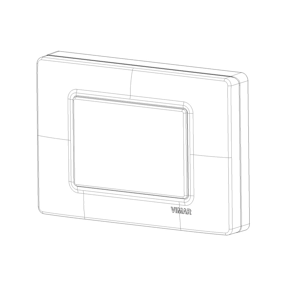 PLACA RESISTENTE A LA INTEMPERIE 3 MODULOS IP55 GRIS ACERO