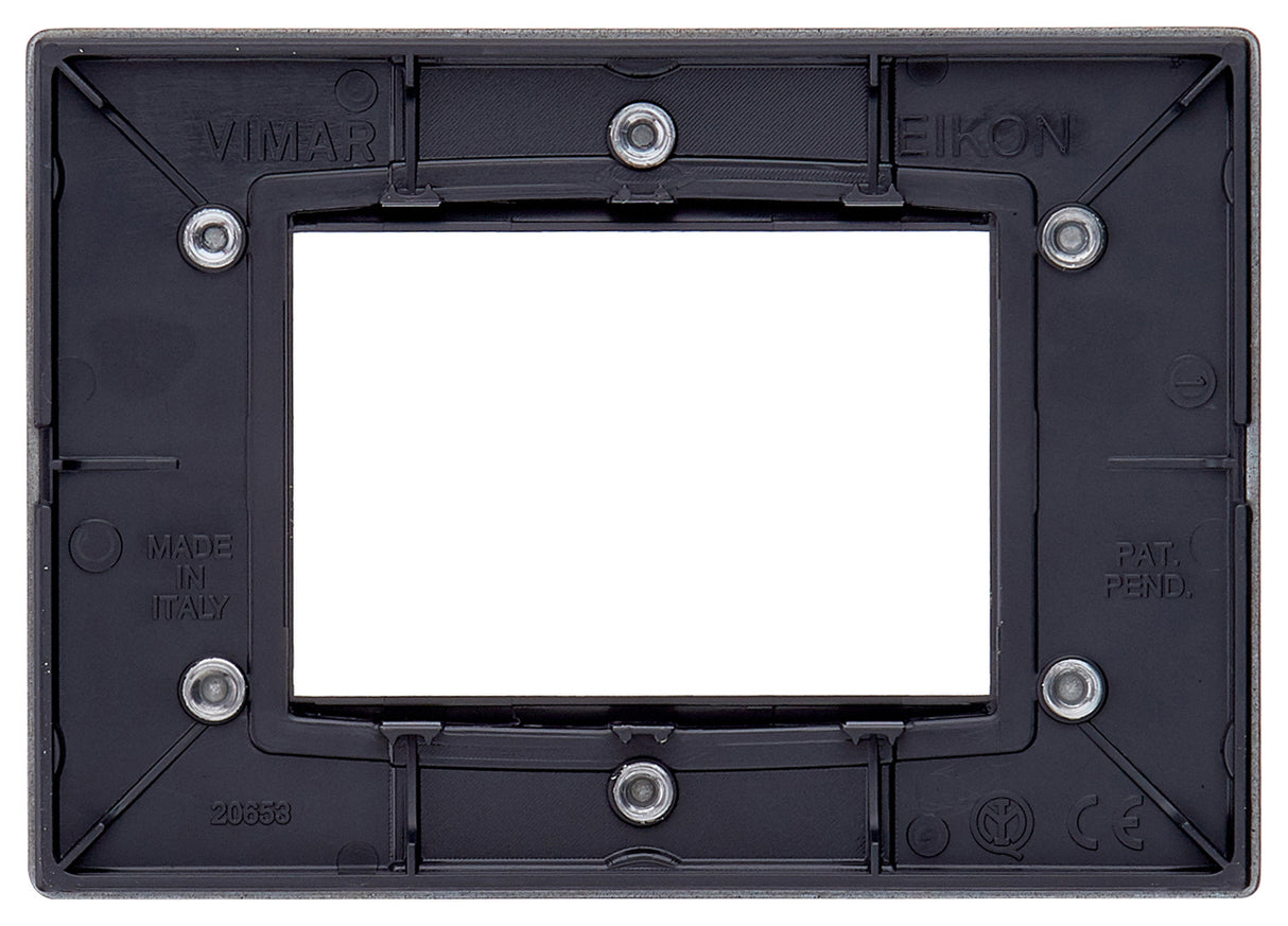 PLACA CLASSIC 3 MOD. BRIGHT ANTRACITA MATE EIKON VIMAR***HAE 2023***