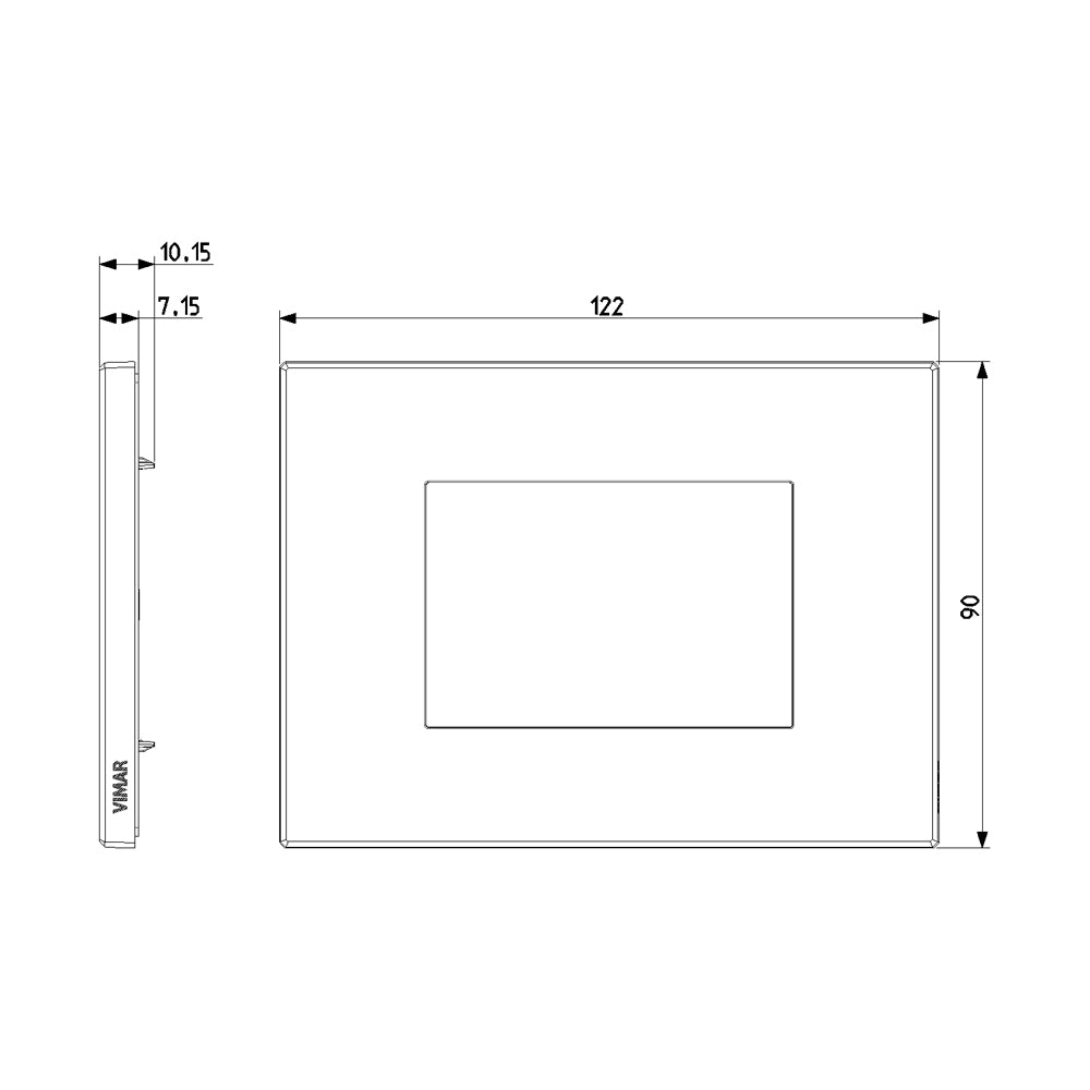 PLACA CLASSIC 3 MOD. BRIGHT PLACA MATE EIKON VIMAR