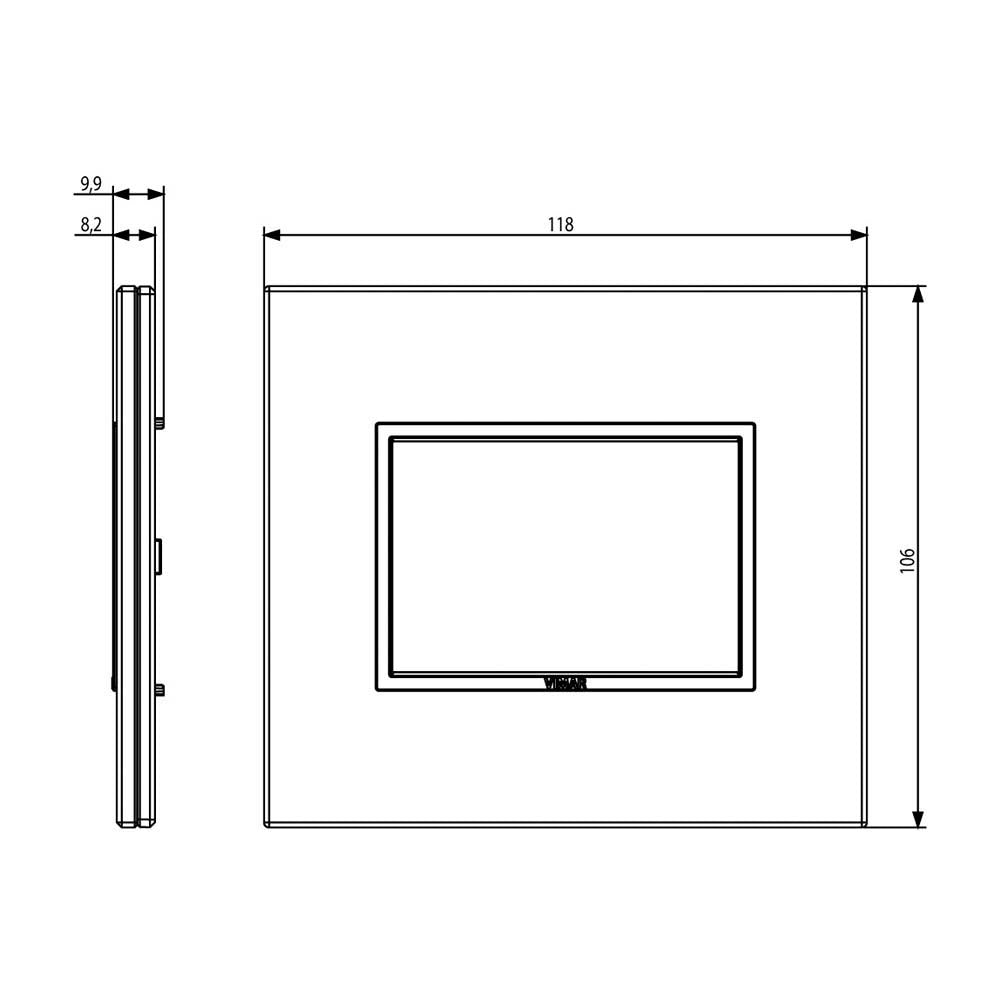 PLACA CRISTAL 3 MOD. AGUA EVO VIMAR