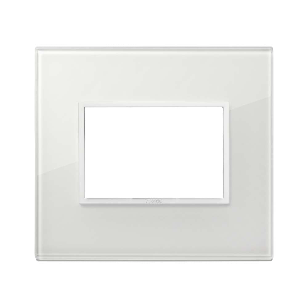 PLACA CRISTAL BISELADO 3 MOD. BLANCO TOTAL DIAMANTE EVO VIMAR
