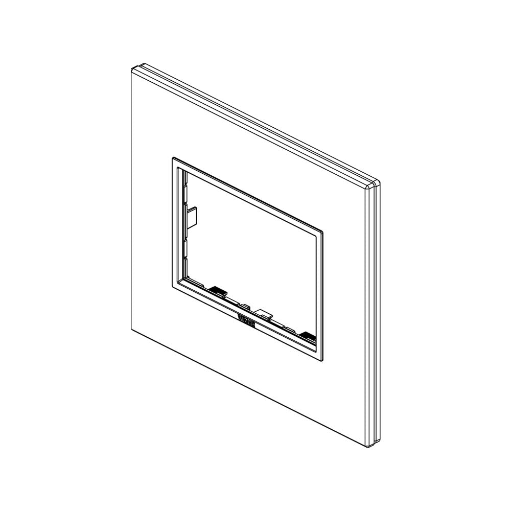 PLACA CRISTAL BISELADO 3 MOD. BLANCO DIAMANTE EVO VIMAR