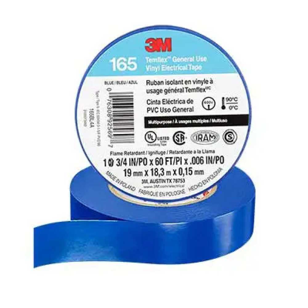 CINTA TEMFLEX 165 AZUL 19MX.018MM *** OFRECER ST17-075-66BU ***