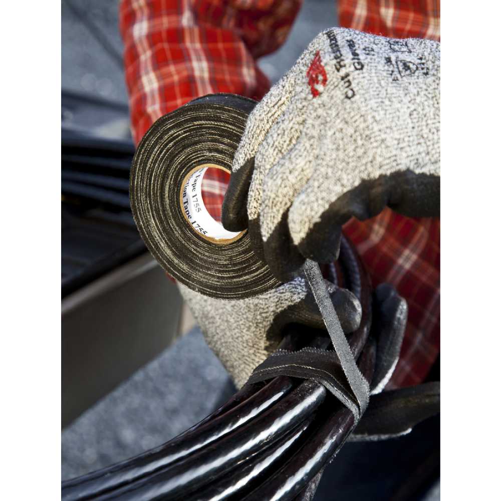 CINTA AISLANTE DE TELA 18MMX18M NEGRA CON PVC IMPERMEABLE *** OFRECER V3A-32 O ST1755-075-60BK ***