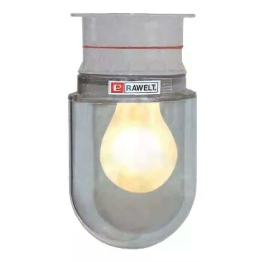 SOPORTE P/MONTAJE TECHO PORTALAMPARA C/VASO POLICARBONATO VATP-01 RAWELT