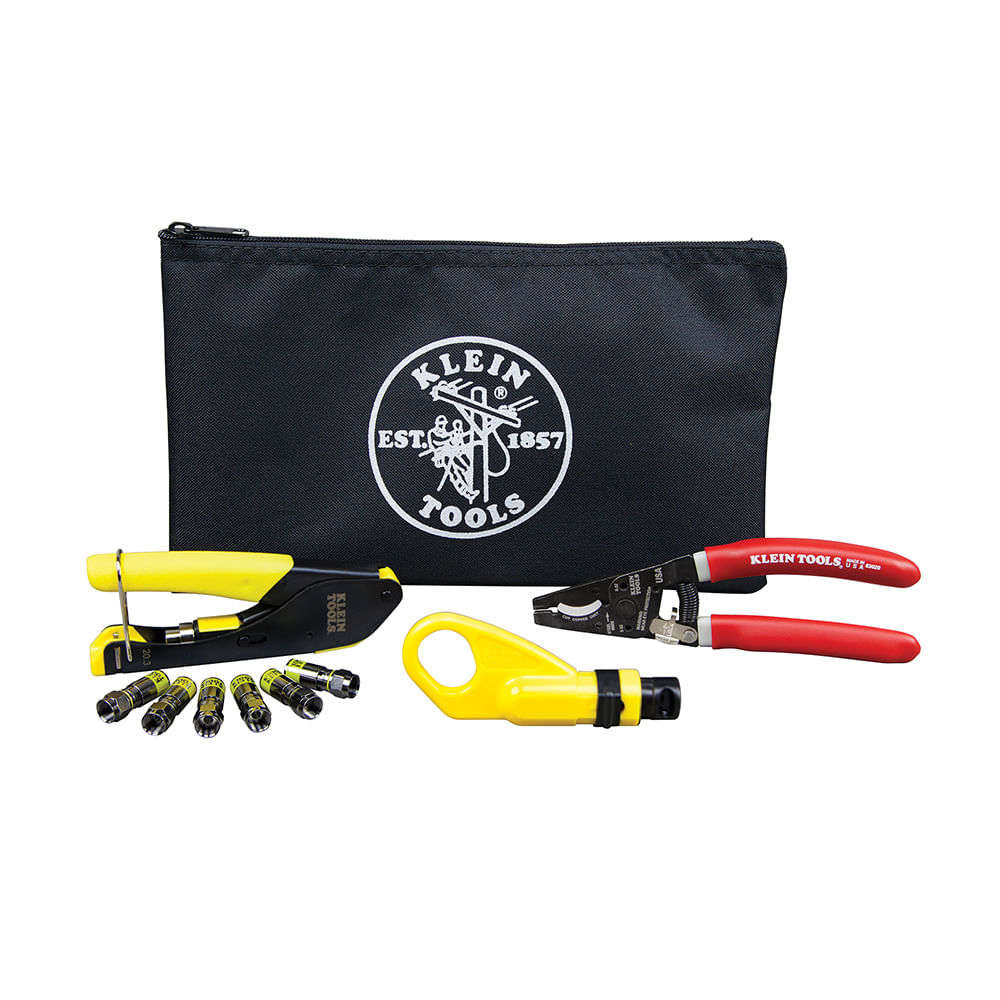 KIT DE INSTALACION DE CABLE COAXIAL CON ESTUCHE KLEIN TOOLS