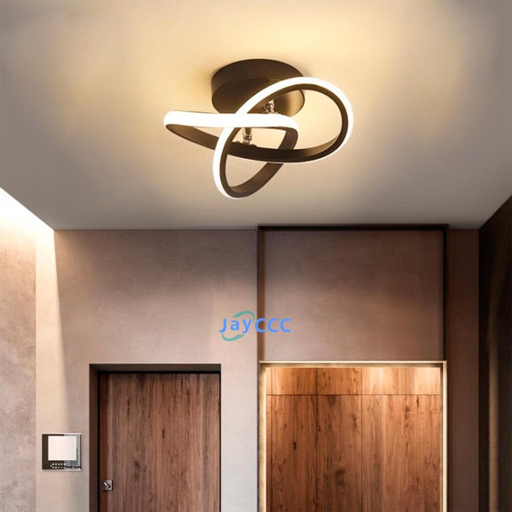 LAMPARA DE TECHO PLAFON LED VIA CONTROL REMOTO C/DIMMER INT Y TEMP COLOR + 3 CAMBIOS DE LUZ NEGRO