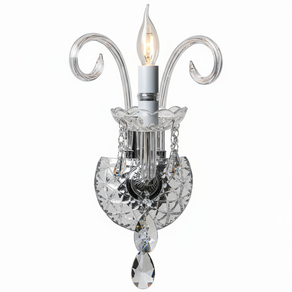 WALL LAMP 1L E12 10X28 CROMO ELEGANCE GAMALUX *** HA. LUMI ***