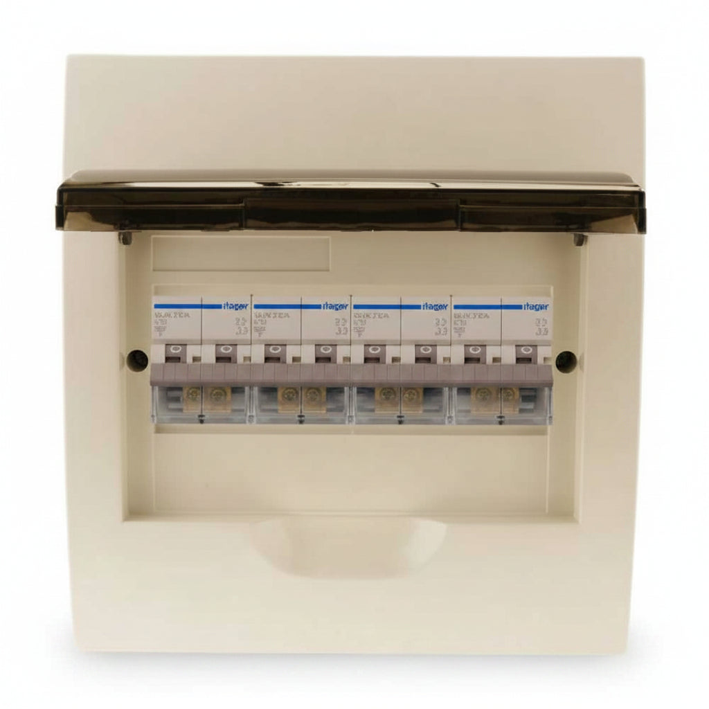 CAJA DISTRIBUCION EMPOTRABLE IP40 8 MODULOS CON TERMINALES