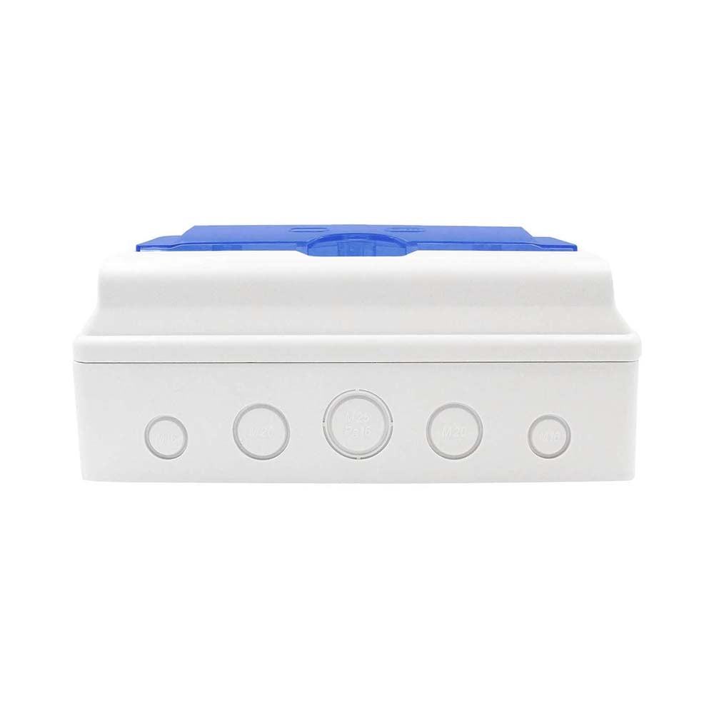 CAJA DE DISTRIBUCION C/TAPA IP65 8+1 MOD. SIN BORNES