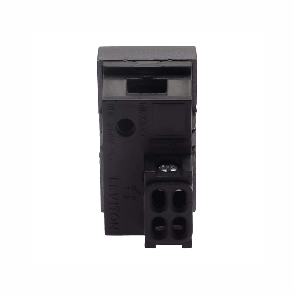 INTERRUPTOR SENCILLO 16A/250V. NEGRO MODULOS LEVITON X02-INTER-00N