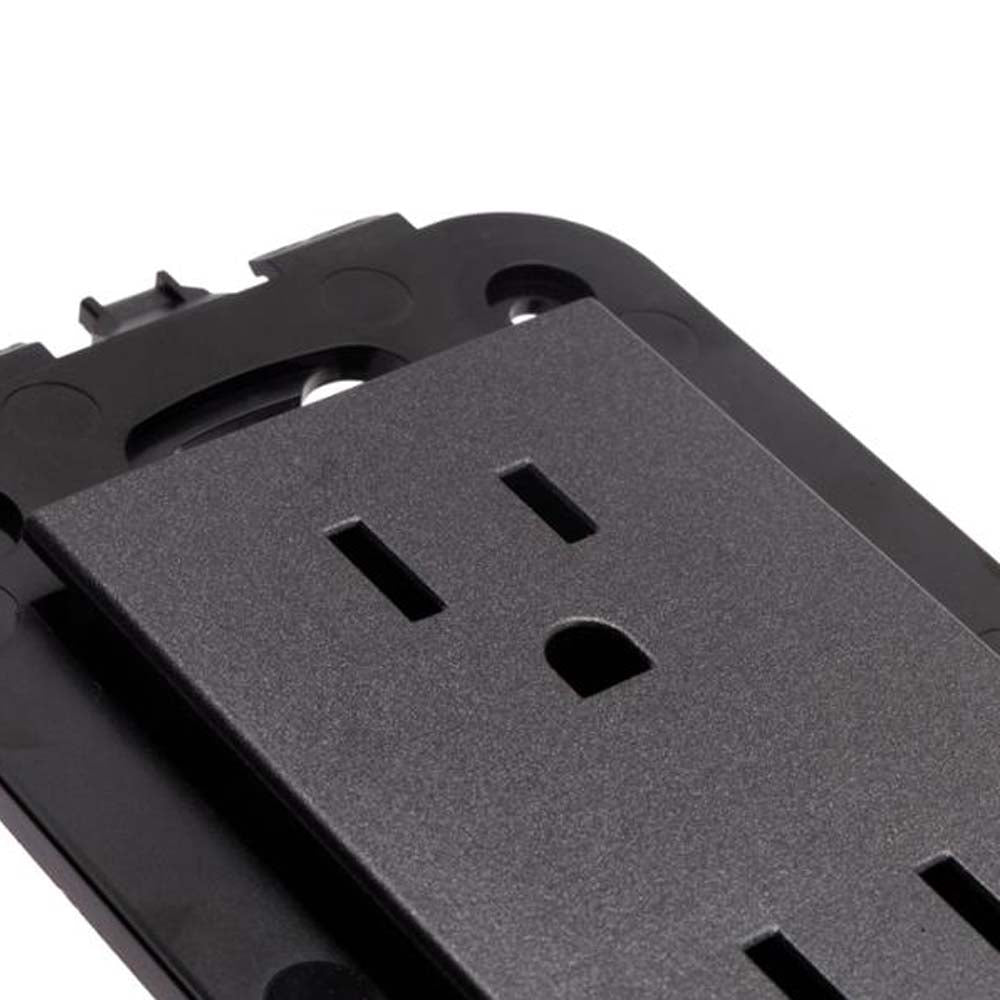 CONTACTO DUPLEX CON TIERRA NEGRO SIN PLACA LEVITON