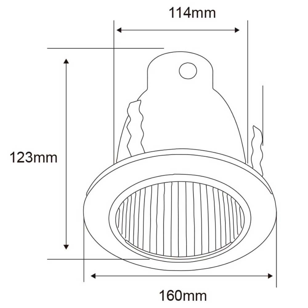 LÁMPARA DE INTERIOR EMPOTRABLE NARBONA TECNOLITE BASE E27 BLANCO