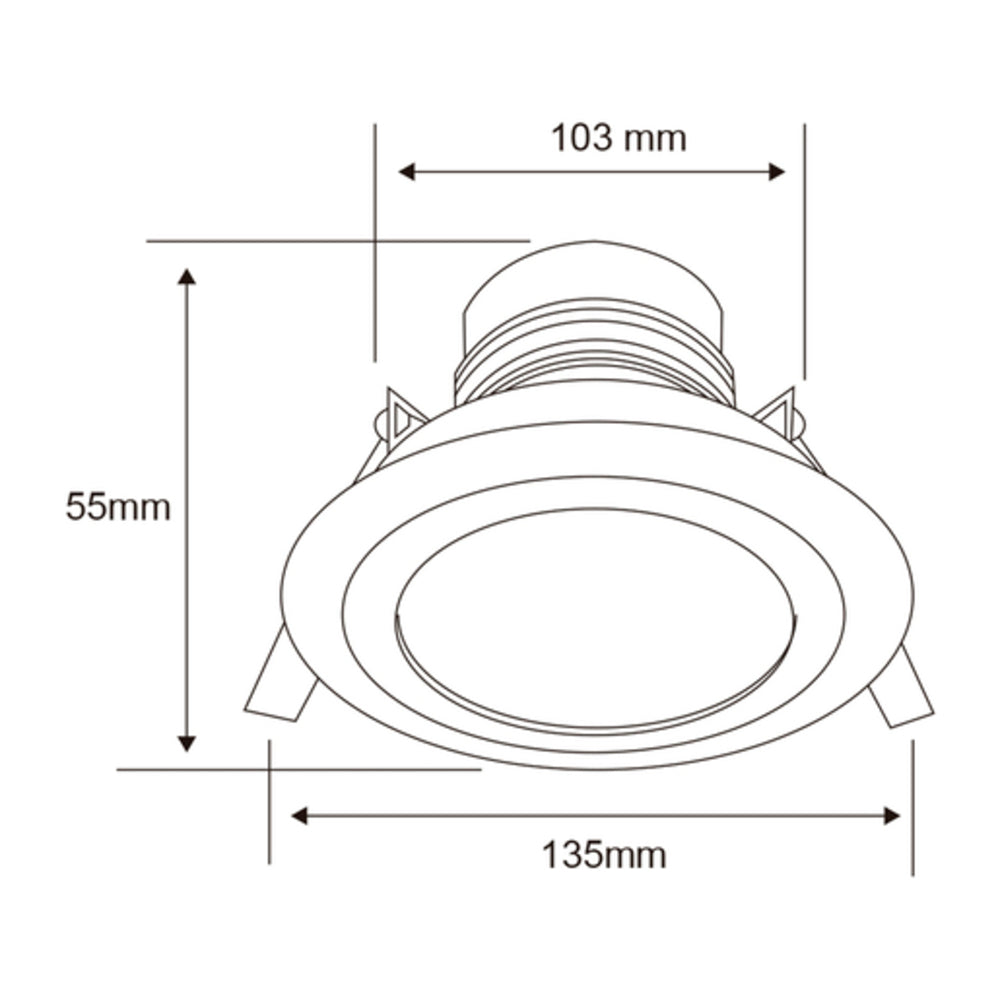 LÁMPARA DE INTERIOR EMPOTRABLE AFFI TECNOLITE BASE GX5.3 SATINADO