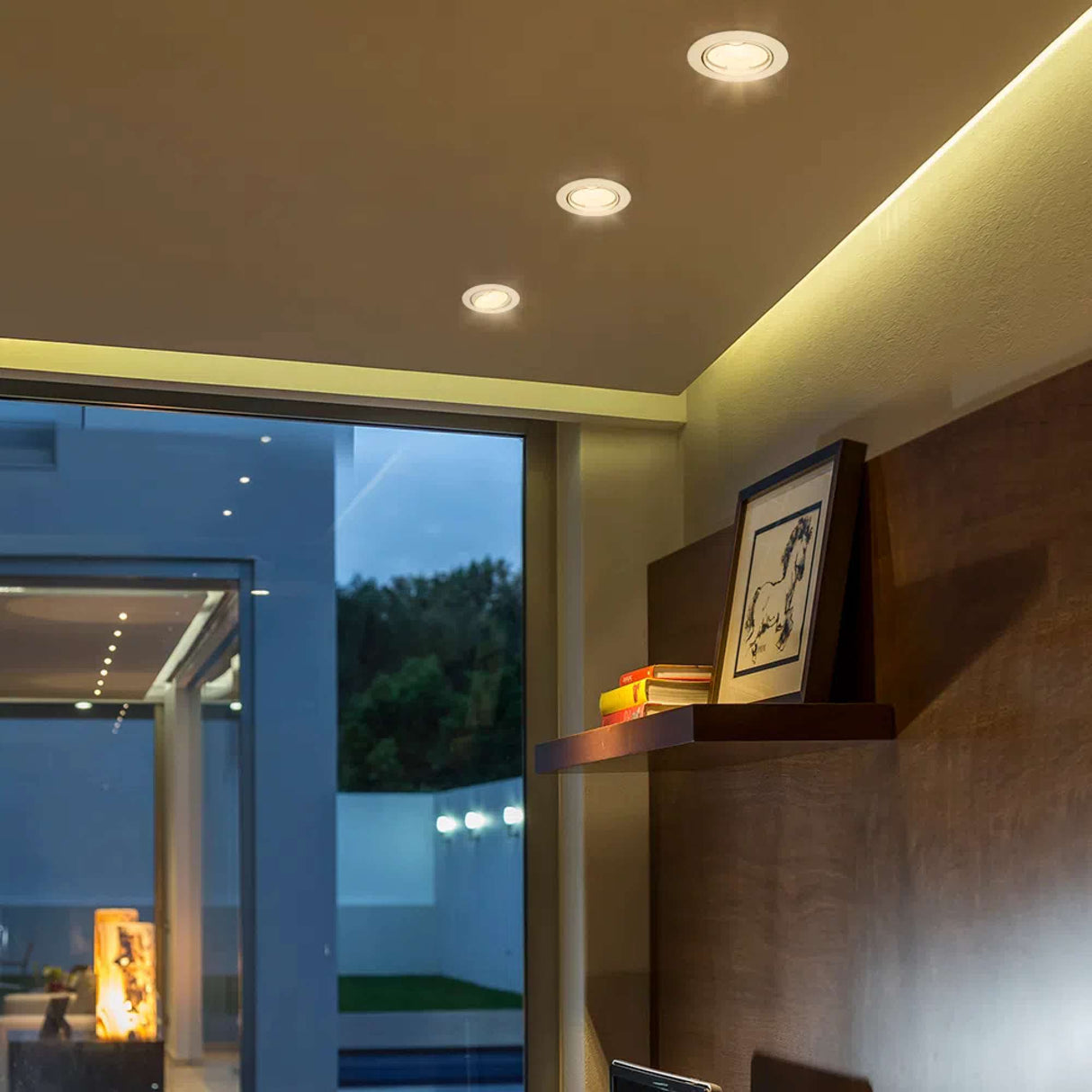 LÁMPARA DE INTERIOR EMPOTRABLE ANDORA TECNOLITE POTENCIA MÁXIMA 50W BASE GX5.3 FOCO MR16 NO INCLUIDO BLANCO