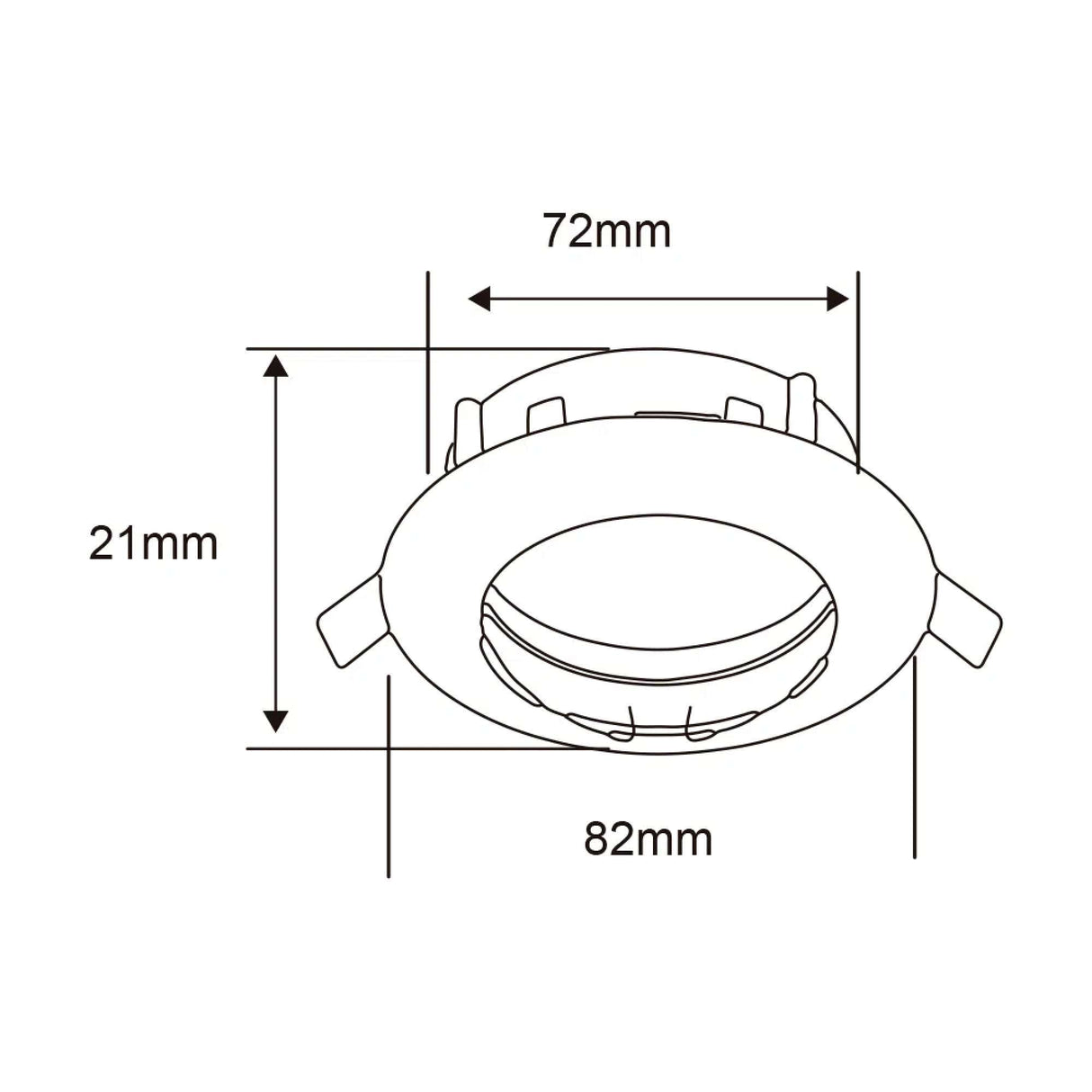 LÁMPARA DE INTERIOR EMPOTRABLE ANDORA TECNOLITE POTENCIA MÁXIMA 50W BASE GX5.3 FOCO MR16 NO INCLUIDO BLANCO