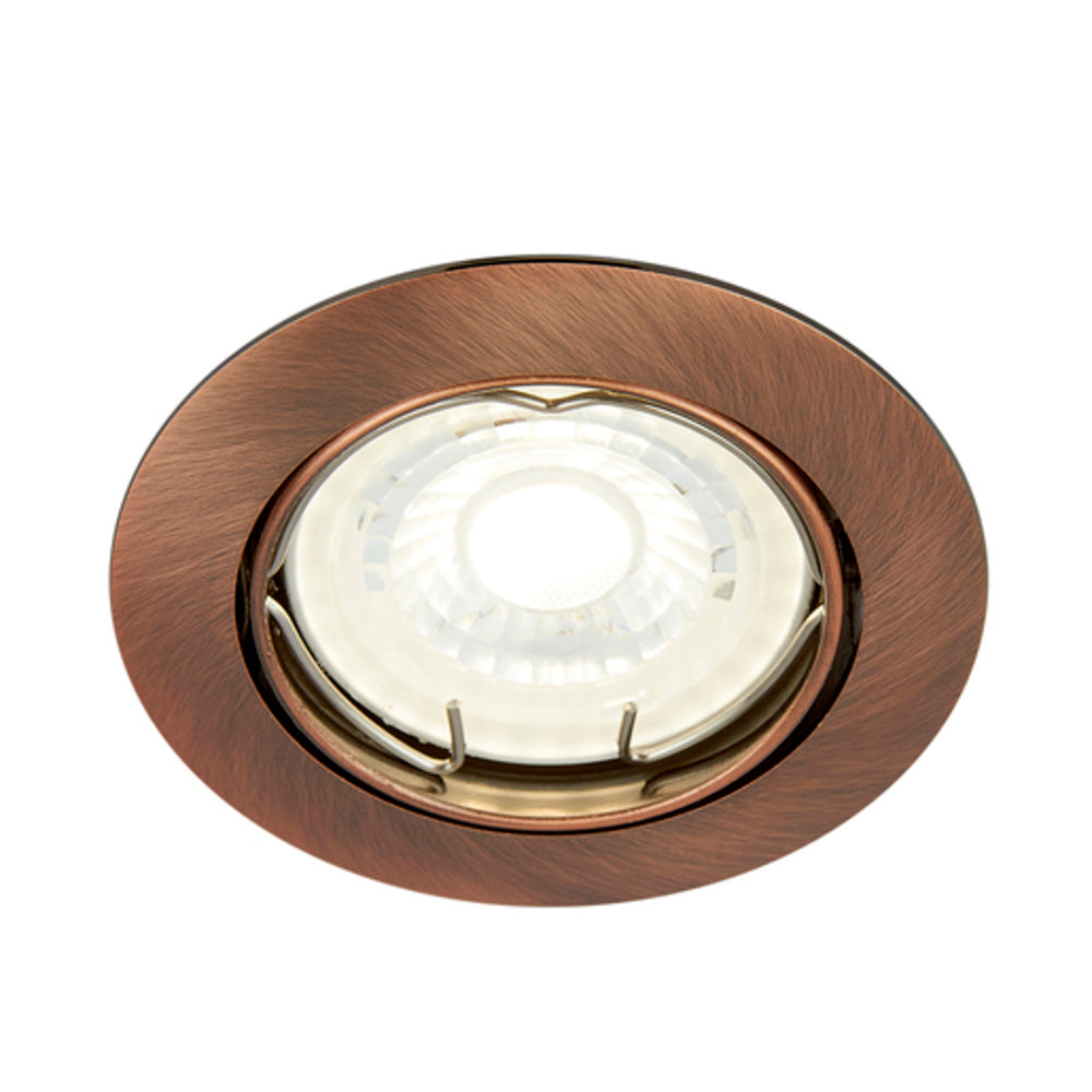 LÁMPARA DE INTERIOR EMPOTRABLE ANDORA TECNOLITE POTENCIA MÁXIMA 50W BASE GX5.3 FOCO MR16 NO INCLUIDO COBRE