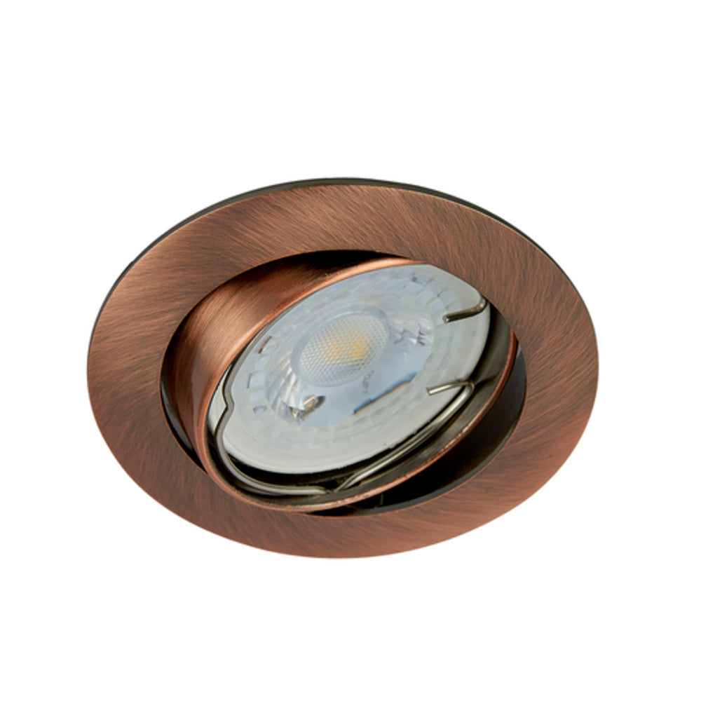 LÁMPARA DE INTERIOR EMPOTRABLE ANDORA TECNOLITE POTENCIA MÁXIMA 50W BASE GX5.3 FOCO MR16 NO INCLUIDO COBRE