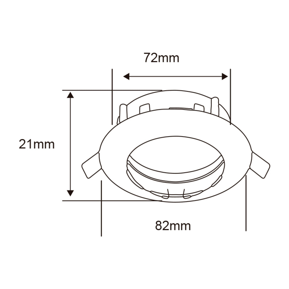 LAMPARA EMPOTRABLE TECNOLITE ANDORA COMPACTO 50W BASE GX5.3 LATON