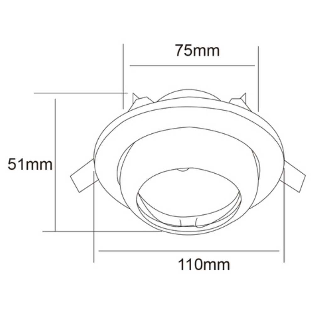 LÁMPARA EMPOTRABLE TECNOLITE ACARI COMPACTO 50W BASE GX5.3 MADERA