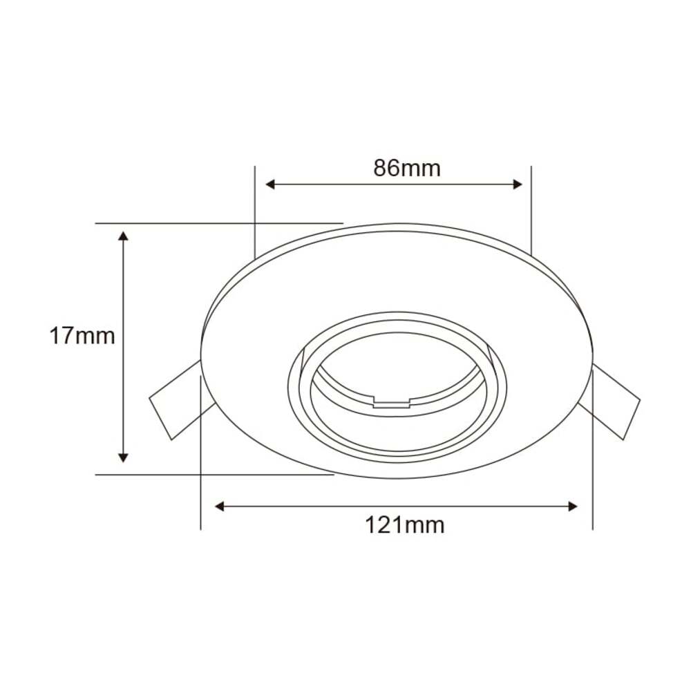 LÁMPARA DE INTERIROR EMPOTRABLE ACERRA TECNOLITE POTENCIA MÁXIMA 50W BASE GX5.3 FOCO MR16 NO INCLUIDO NEGRO