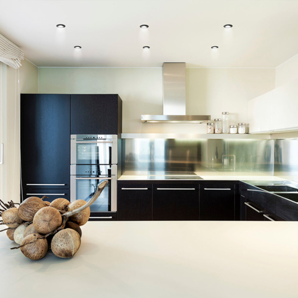 LÁMPARA DE INTERIROR EMPOTRABLE ACERRA TECNOLITE POTENCIA MÁXIMA 50W BASE GX5.3 FOCO MR16 NO INCLUIDO NEGRO