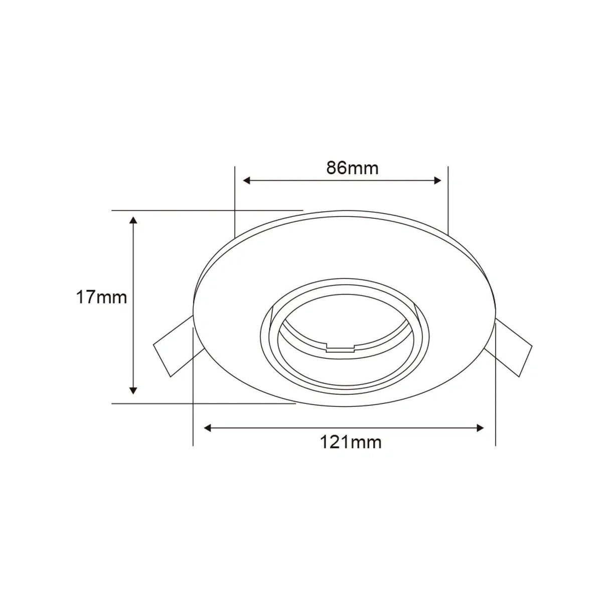 LAMPARA EMPOTRABLE DOWNLIGHT DIRIGIBLE POTENCIA MAX. 6 W BASE GX5.3 FOCO MR16 NO INCLUIDO YD-360/S