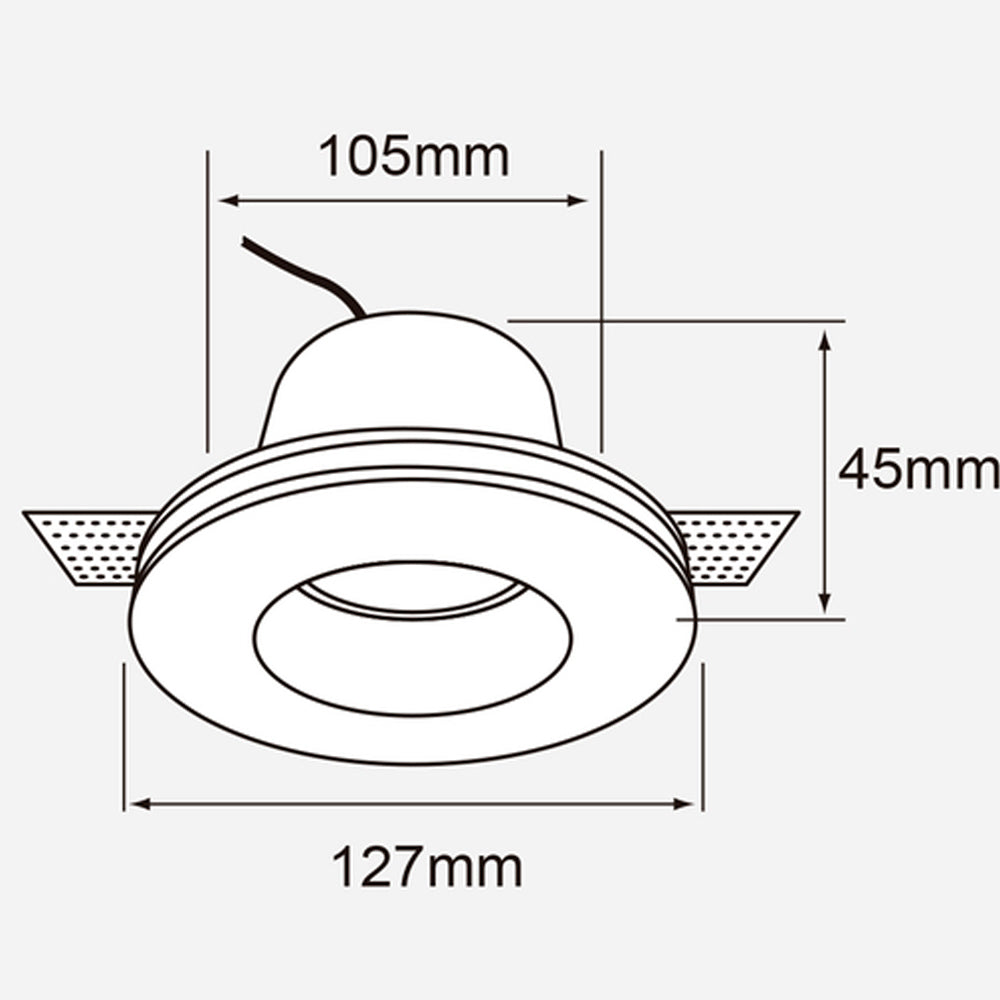 LAMPARA DE INTERIOR EMPOTRABLE AHMEDABAD TECNOLITE DE YESO SIN MARCO POTENCIA MAXIMA 60W BASE GX5.3 FOCOS M16 NO INCLUIDO