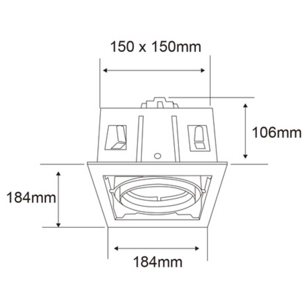 LÁMPARA EMPOTRABLE TECNOLITE ARCO I 50W BASE G53