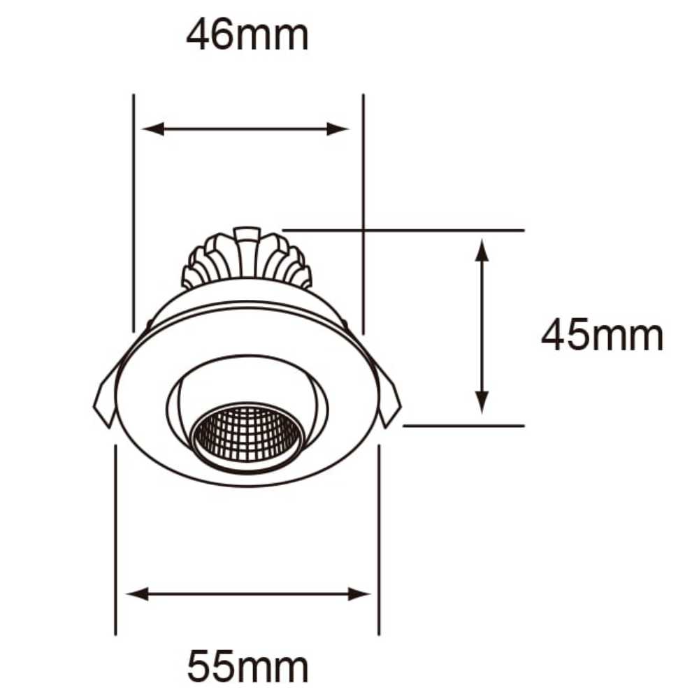LÁMPARA EMPOTRABLE TECNOLITE ABEBA 4W LUZ SUAVE CÁLIDA SATINADO