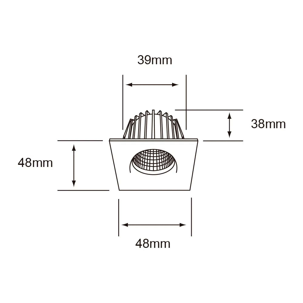 LAMPARA DE INTERIOR LED PARA EMPOTRAR 4 W LUZ CALIDA BRILLANTE YDCLED-315/B