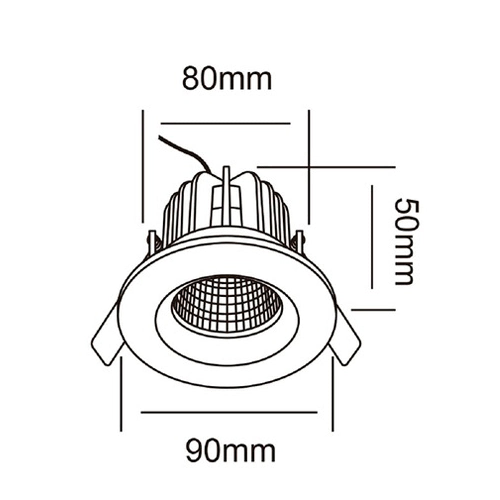 LAMPARA DE INTERIOR LED PARA EMPOTRAR 6.5 W LUZ CALIDA BRILLANTE *** HAE ***