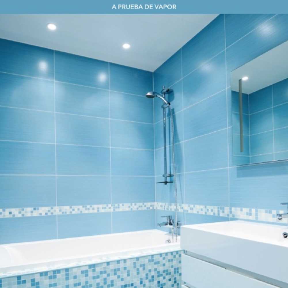 LÁMPARA DE INTERIOR LED EMPOTRABLE NINFA TECNOLITE 6.5W LUZ SUAVE CÁLIDA A PRUEBA DE VAPOR LED INTEGRADO BLANCO