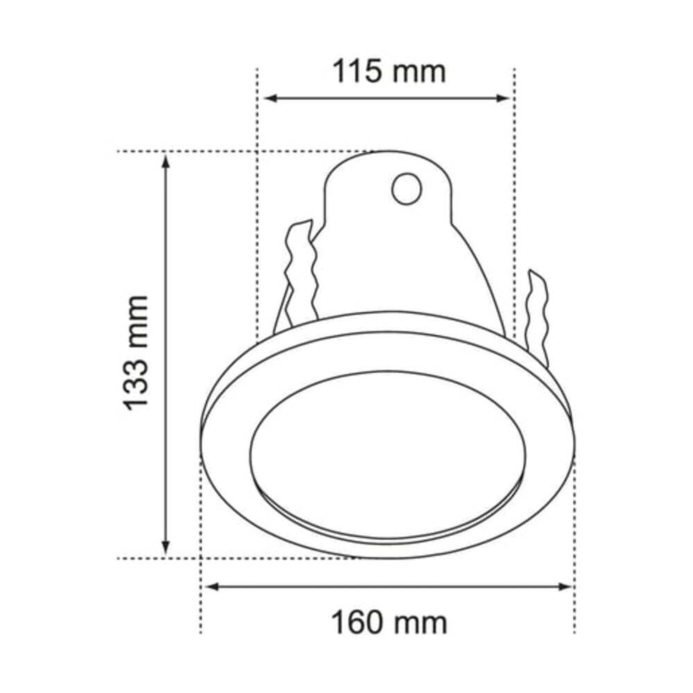 LUMINARIA EMPOTRADA INT ACENTO EMP LED 8.5W 3000K 800LM BLANCO ***TECNOLITE HAE***