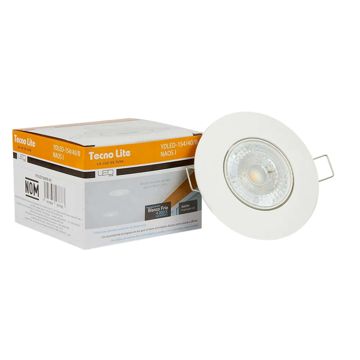 LÁMPARA EMPOTRABLE TECNOLITE NAOS I 5.5W LUZ BLANCA NEUTRA NO ATENUABLE ***TECNOLITE HAE***