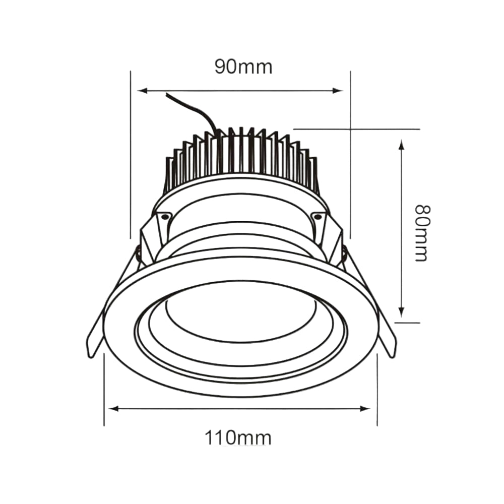 LÁMPARA EMPOTRABLE LED TECNOLITE ALIOTH I 13W LUZ BLANCA NEUTRA ATENUABLE ***HAE2025***