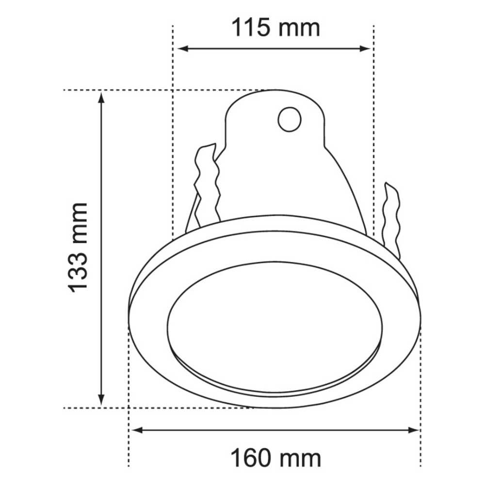 LAMPARA EMPOTRABLE DOWNLIGHT FOCO INCLUIDO LED 8.5 W LUZ DE DIA BASE E27 YDLED-1500/65/ST