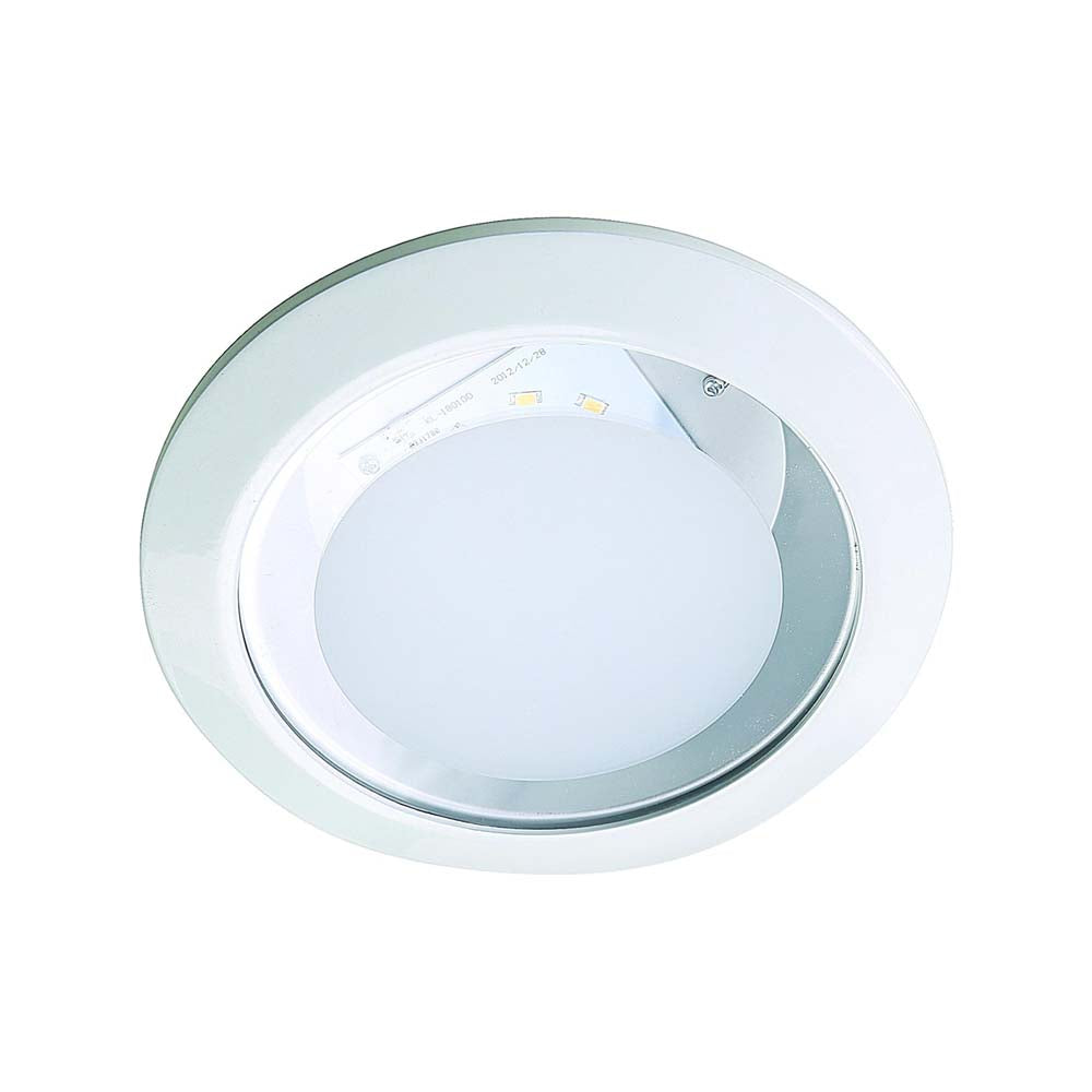 EMP. ALUM. PLAFON LED 8W/100-240V. 155MM. CONCENTRICO BCO. FRIO 4000K BERLIN ***TECNOLITE HAE***