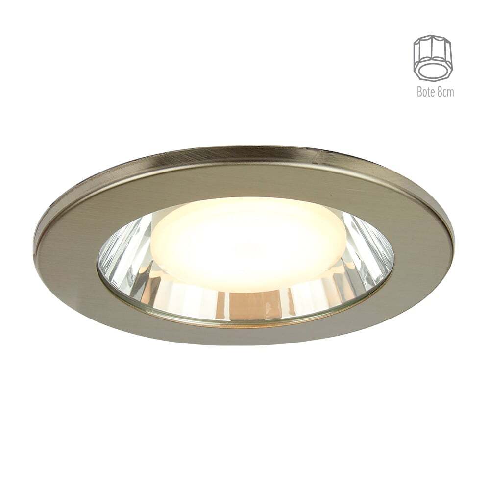 LÁMPARA EMPOTRABLE LED TECNOLITE NADI 9W LUZ SUAVE CÁLIDA BASE E27 SATINADO
