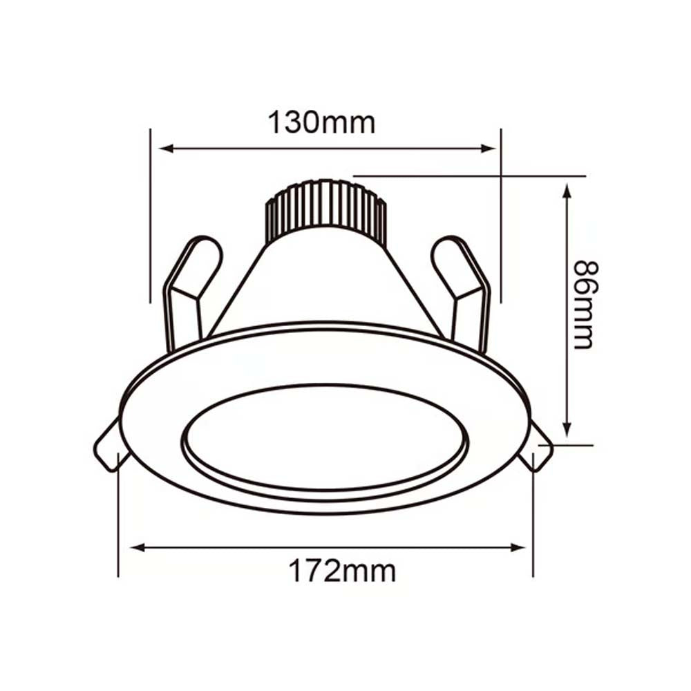 LAMPARA EMPOTRABLE DOWNLIGHT O BOTE INTEGRAL 8 CM FOCO INCLUIDO LED 9 W LUZ DE DIA BASE E27 YDMLED-1508/65/BL