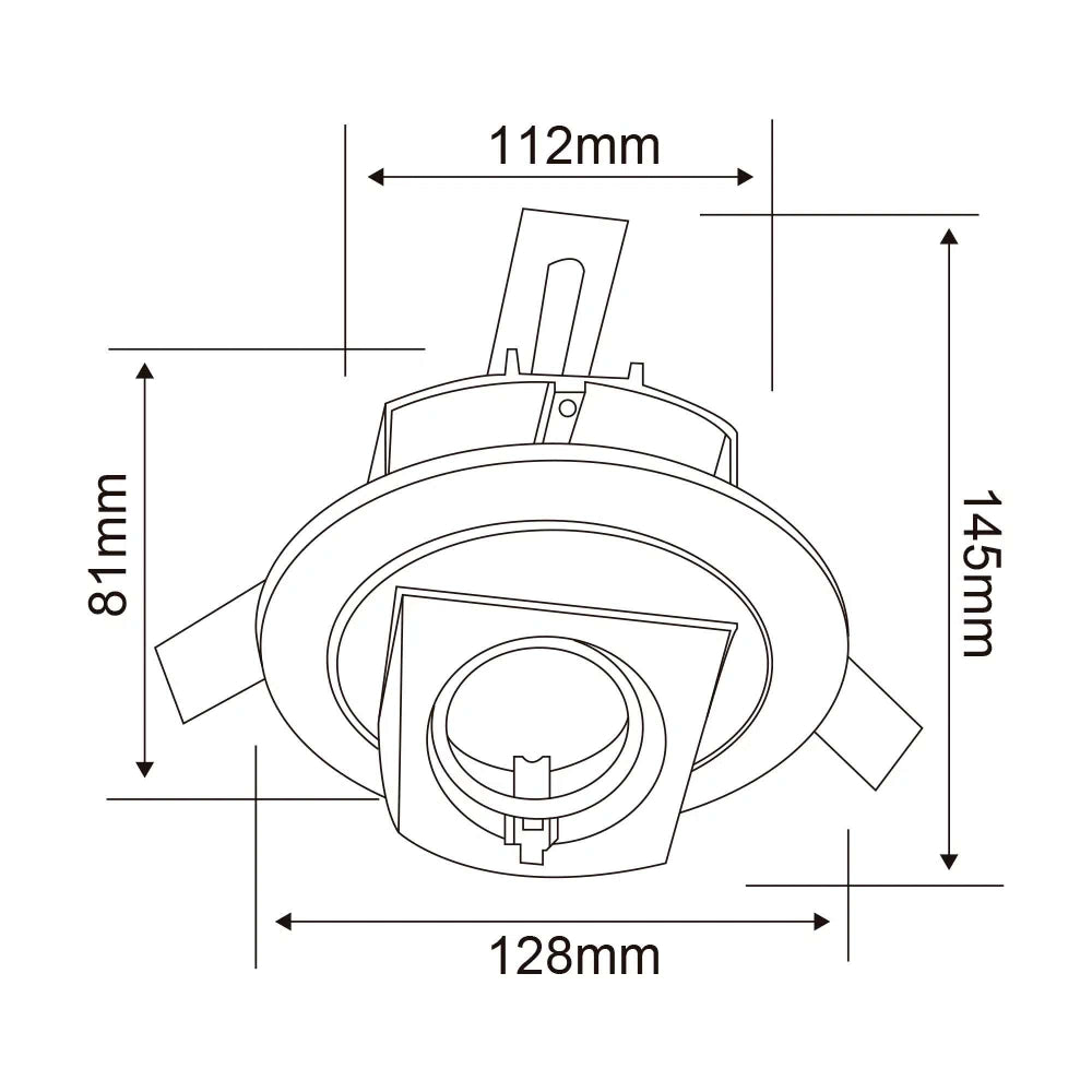 LAMPARA EMPOTRABLE DOWNLIGHT RETRACTIL POTENCIA MAX. 50 W BASE GX5.3 FOCO MR16 NO INCLUIDO