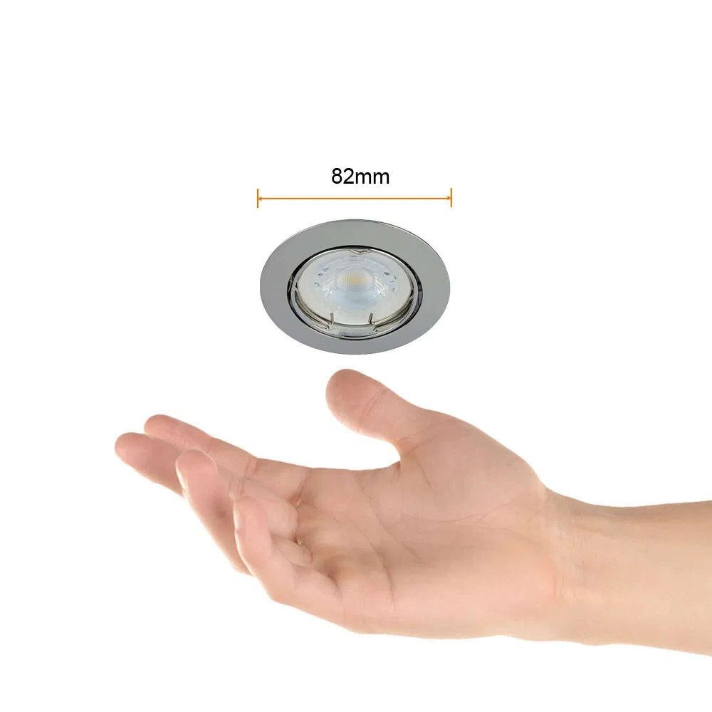 LAMPARA EMPOTRABLE DOWNLIGHT DIRIGIBLE POTENCIA MAX. 6 W BASE GX5.3 FOCO MR16 NO INCLUIDO YD-330/CR