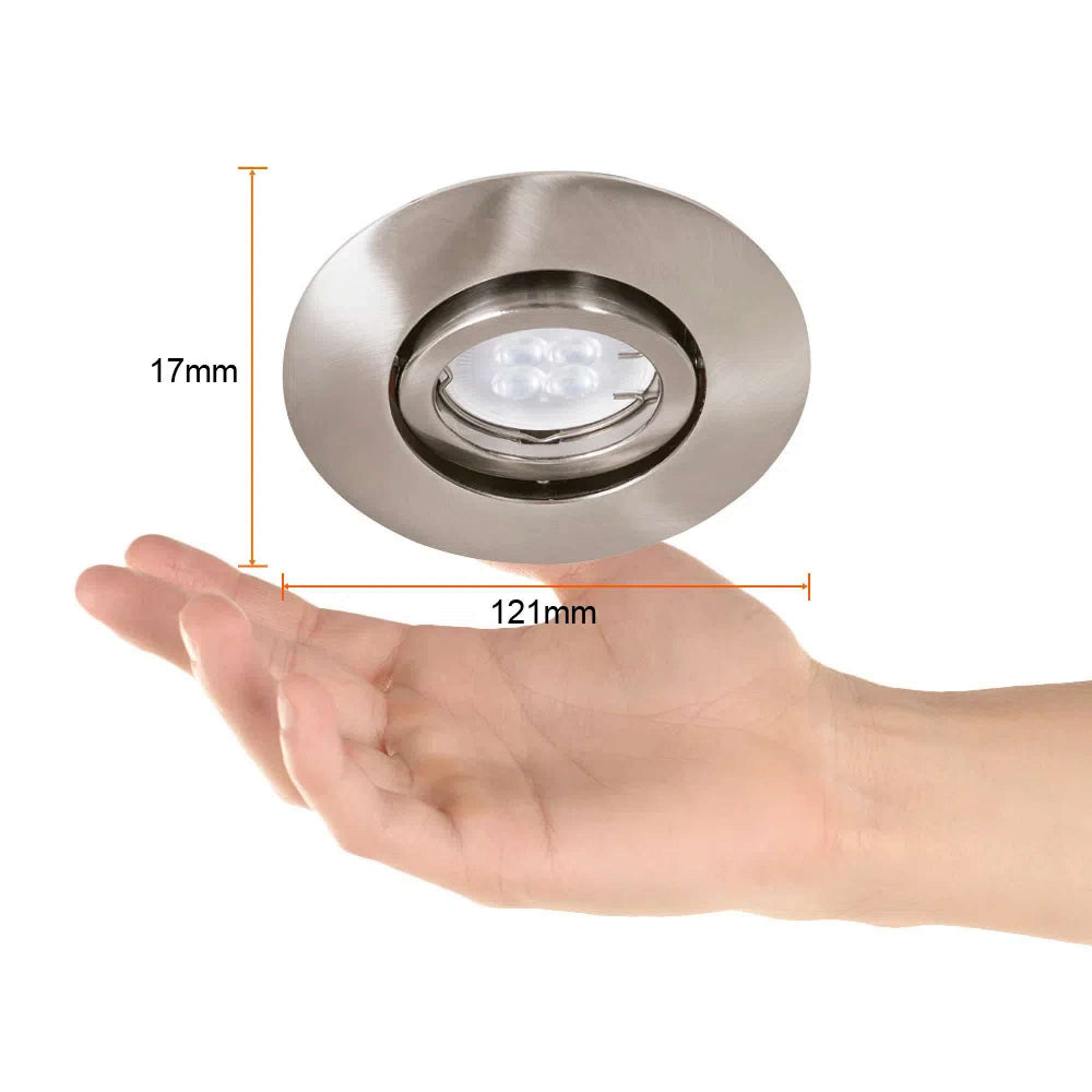 LAMPARA EMPOTRABLE DOWNLIGHT DIRIGIBLE POTENCIA MAX. 6 W BASE GX5.3 FOCO MR16 NO INCLUIDO YD-360/S