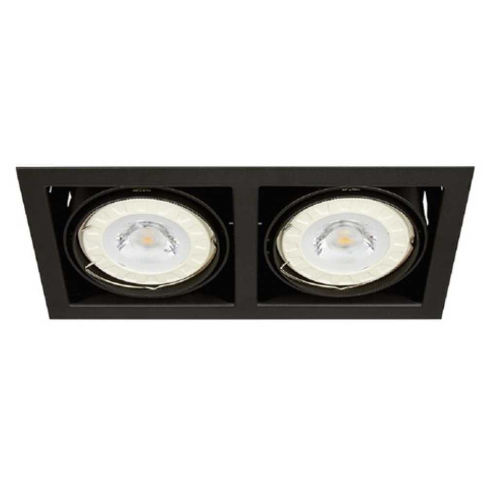 LAMPARA EMPOTRABLE DOWNLIGHT DIRIGIBLE POTENCIA MAX. 100 W 2 BASES G53 FOCOS AR111 NO INCLUIDOS