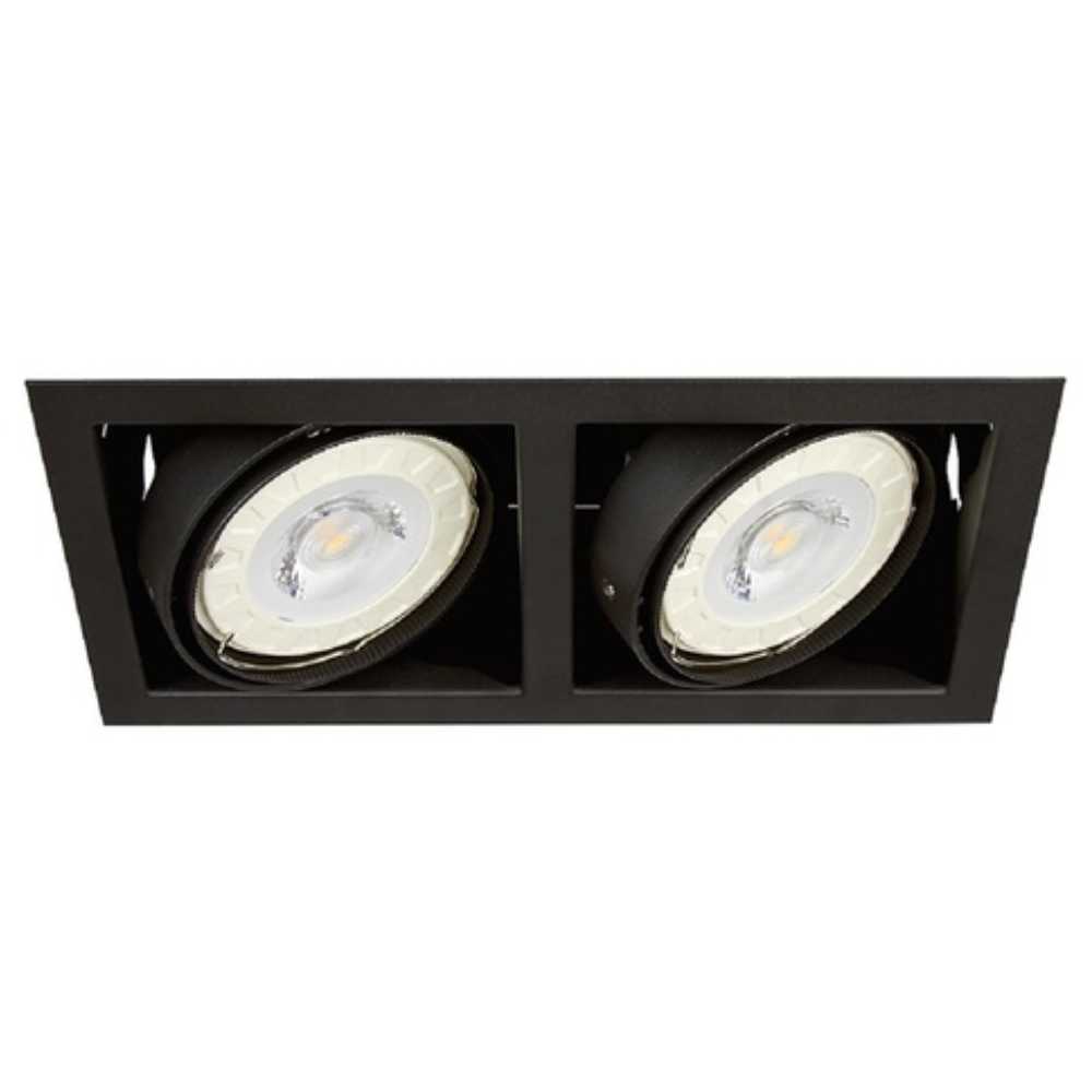 LAMPARA EMPOTRABLE DOWNLIGHT DIRIGIBLE POTENCIA MAX. 100 W 2 BASES G53 FOCOS AR111 NO INCLUIDOS