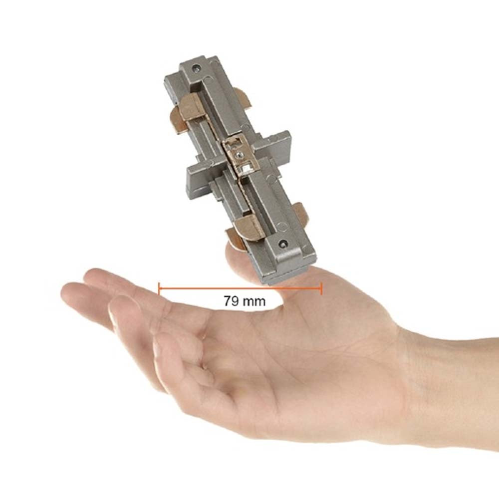 CONECTOR RECTO TECNOLITE PARA RIEL DE SPOT DE TRES HILOS SATINADO ***TECNOLITE HAE***