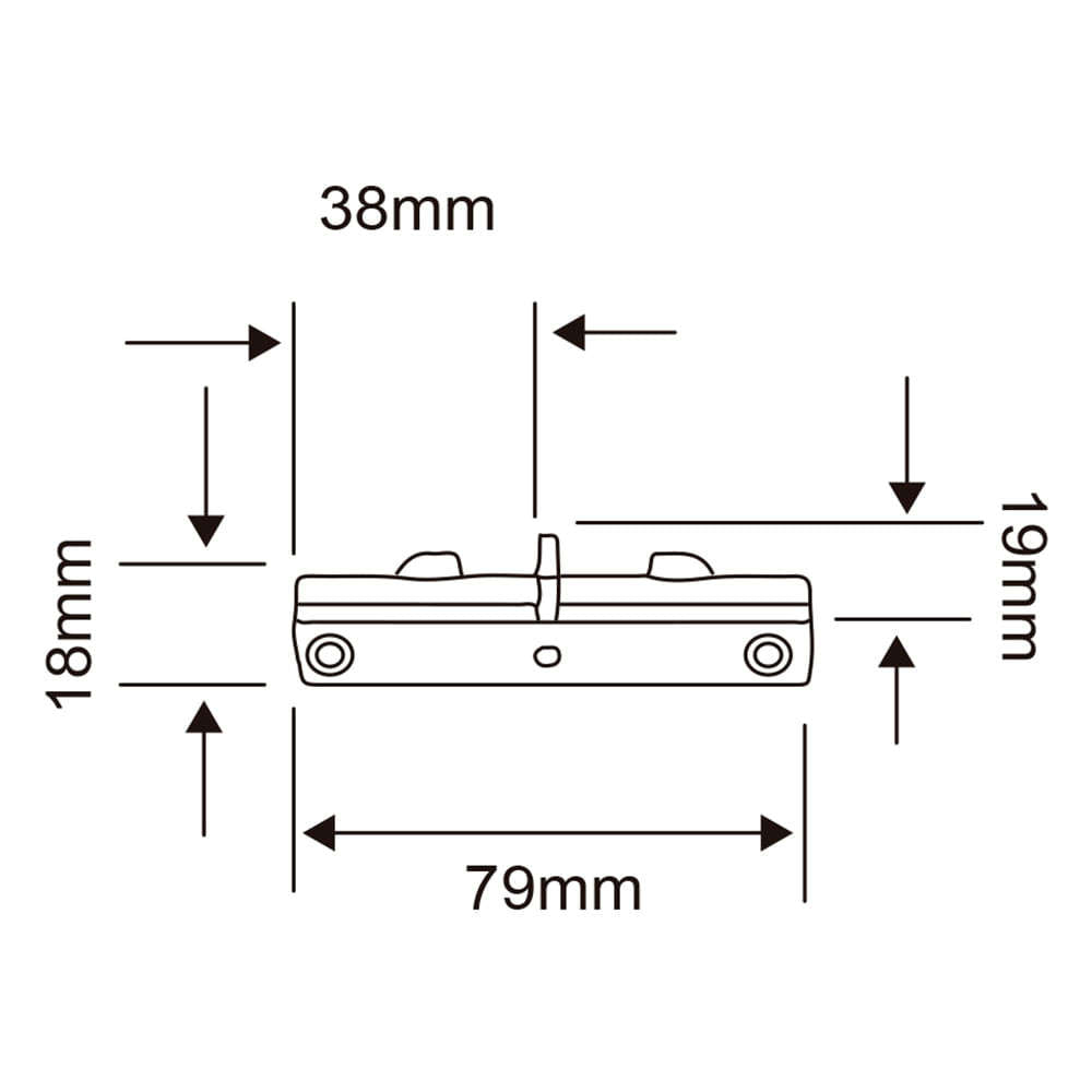 CONECTOR RECTO PARA RIEL DE SPOT COLOR BLANCO 3 HILOS