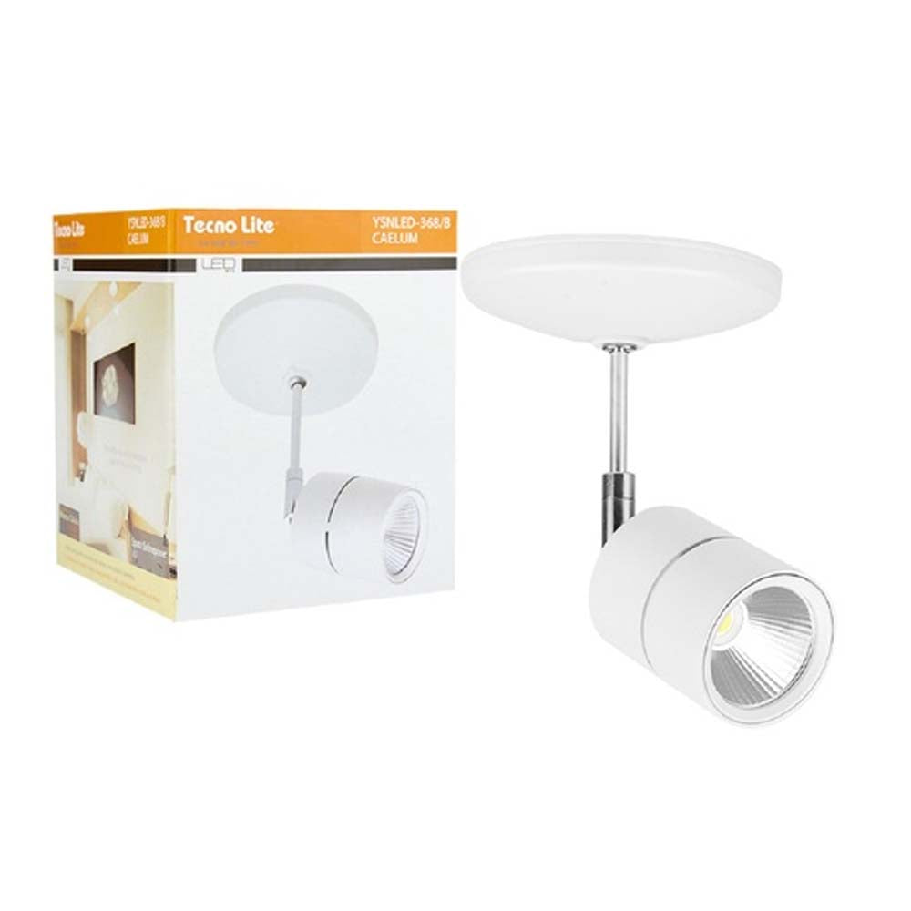 LÁMPARA DE INTERIOR LED TECNOLITE CAELUM SPOT DE SOBREPONER 12W LUZ SUAVE CÁLIDA BLANCO