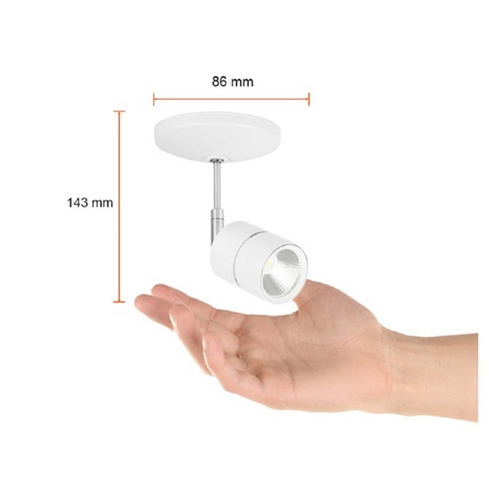 LÁMPARA DE INTERIOR LED TECNOLITE CAELUM SPOT DE SOBREPONER 12W LUZ SUAVE CÁLIDA BLANCO