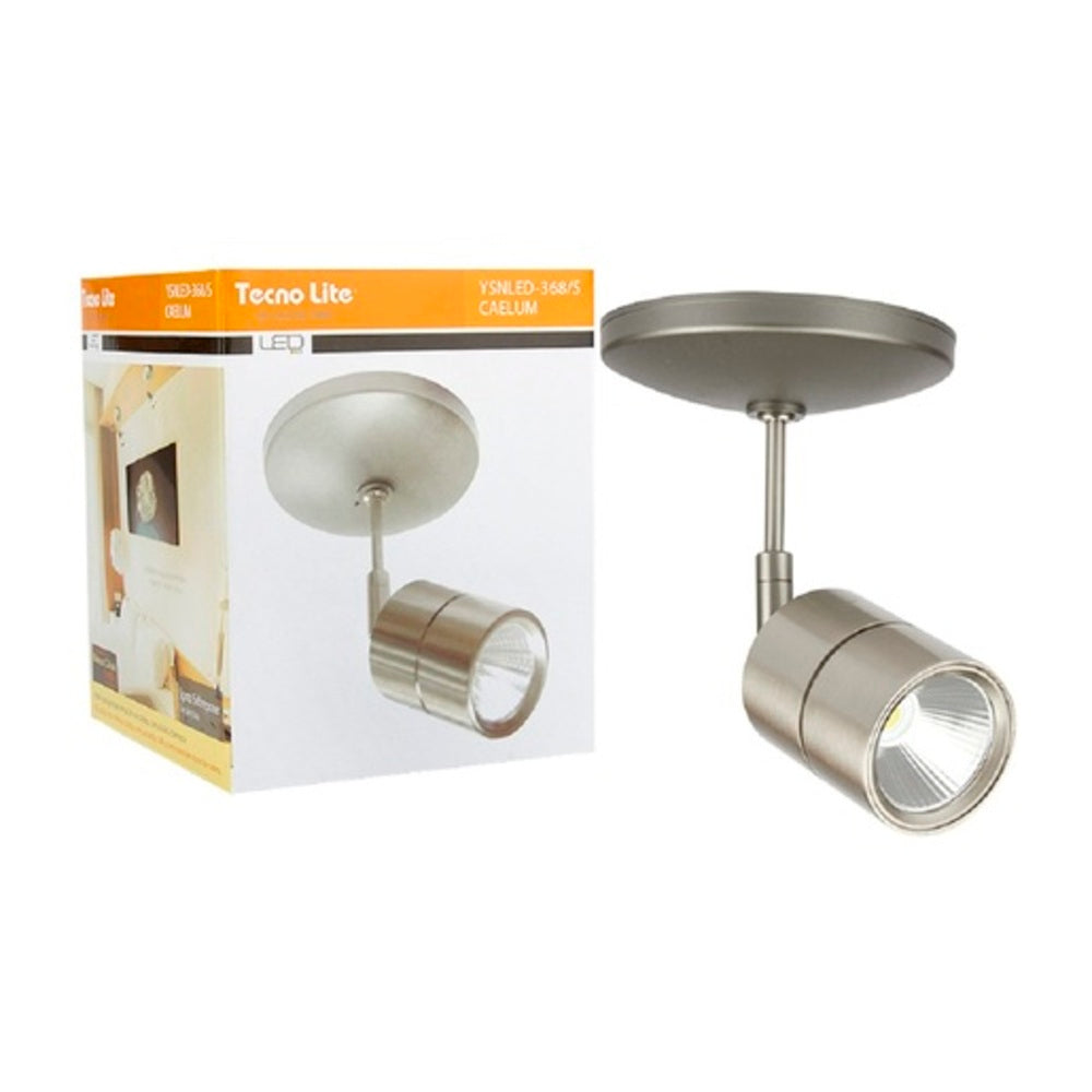 LÁMPARA DE INTERIOR LED TECNOLITE CAELUM SPOT DE SOBREPONER 12W LUZ SUAVE CÁLIDA SATÍN